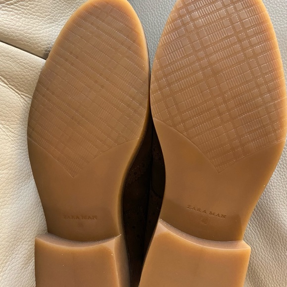 ZARA BROGUED BROWN SHOES - Picture 3 of 5